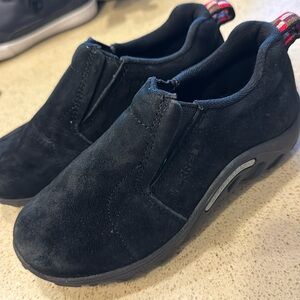 Kids merrell shoes size 12.5 Black suede leather